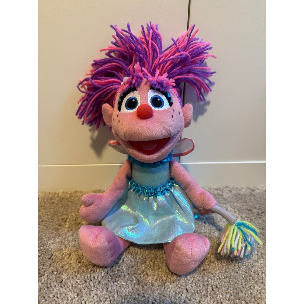 Sesame Street Gund Abby Cadabby Plush 2018 Pink Fairy Stuffed Toy with Wand 12"